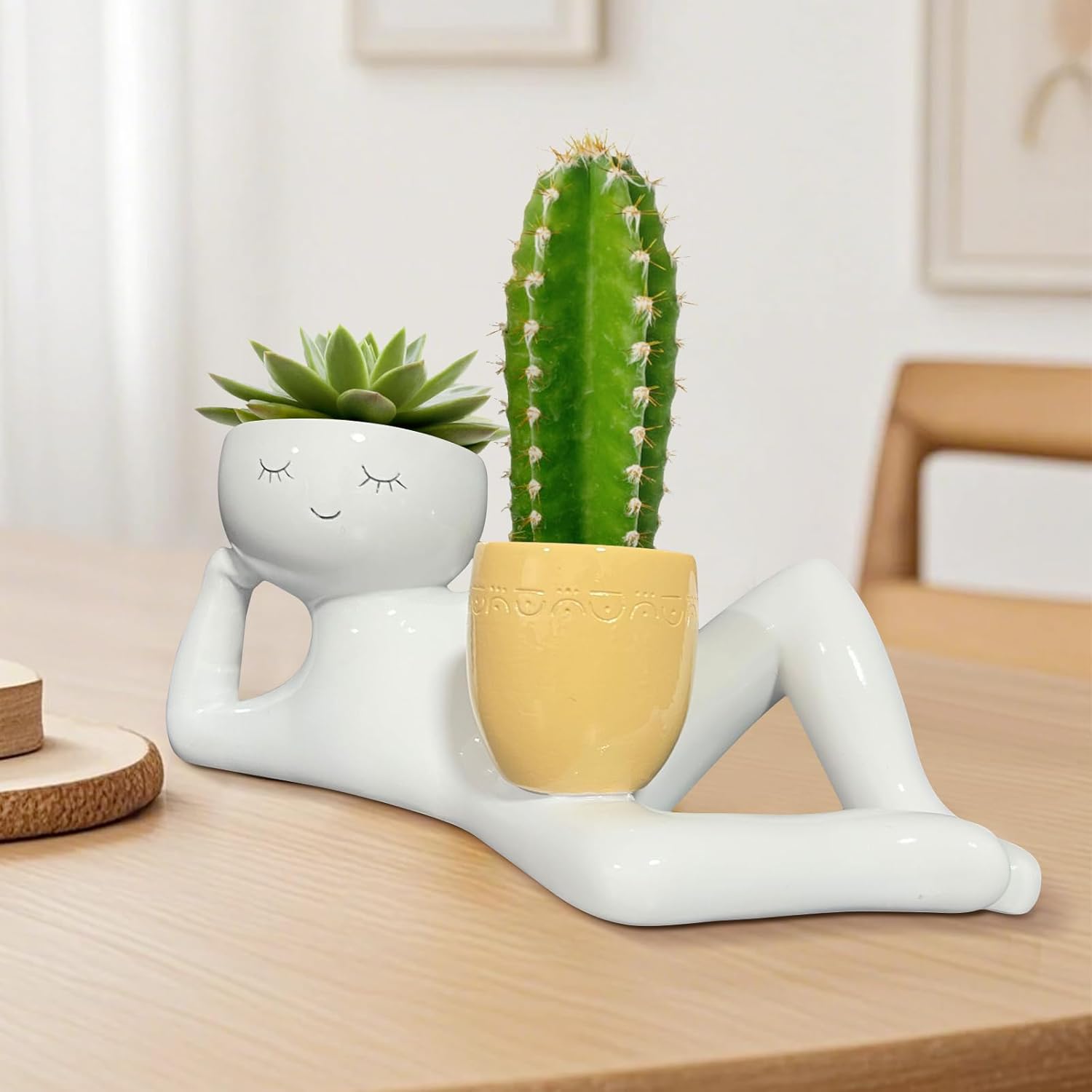 กระถางต้นไม้รูปคนขี้เกียจสุดน่ - Plant Parenting บทวิจารณ์และราคา