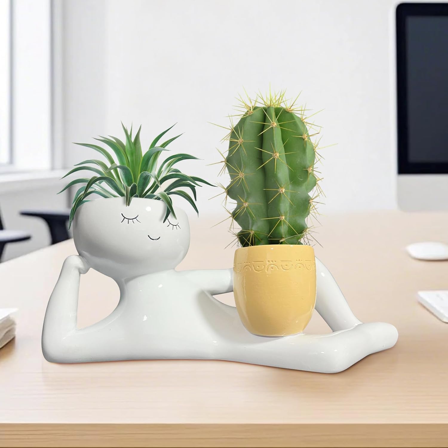 กระถางต้นไม้รูปคนขี้เกียจสุดน่ - Plant Parenting บทวิจารณ์และราคา