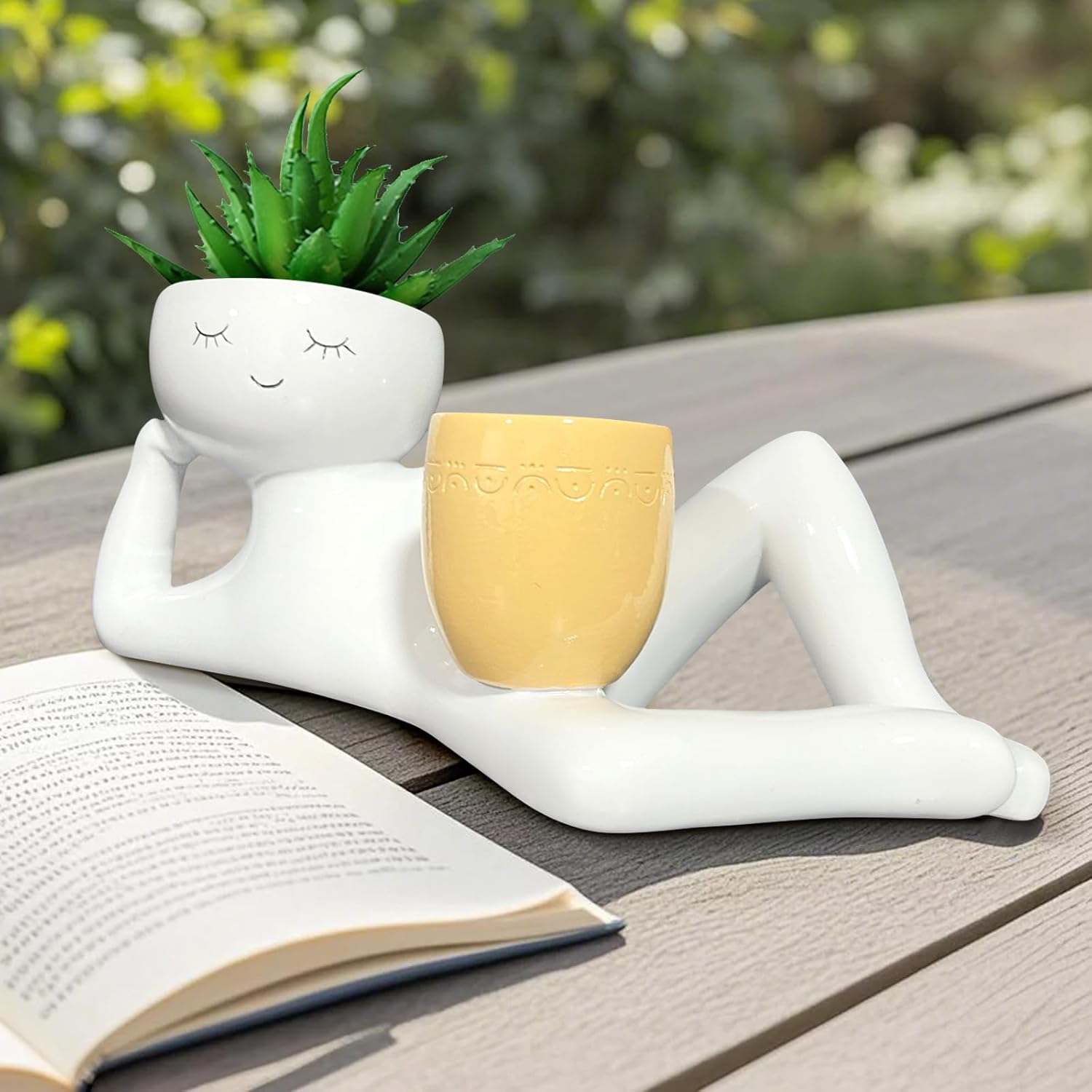 กระถางต้นไม้รูปคนขี้เกียจสุดน่ - Plant Parenting บทวิจารณ์และราคา