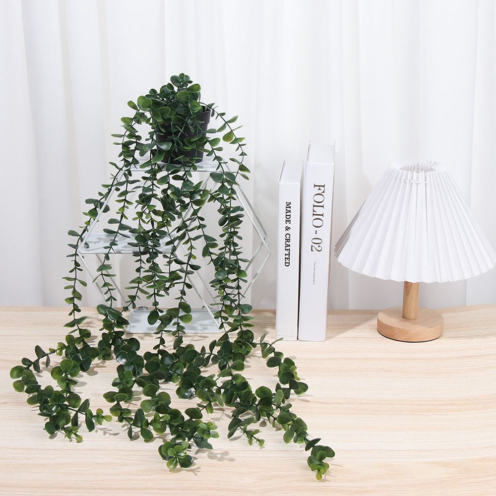 พืชแขวนประดิษฐ์พร้อมหม้อพืชปลอ - String Of Pearls Plant บทวิจารณ์และราคา