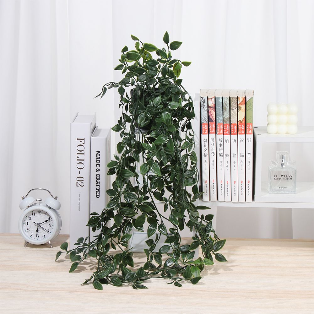 พืชแขวนประดิษฐ์พร้อมหม้อพืชปลอ - String Of Pearls Plant บทวิจารณ์และราคา