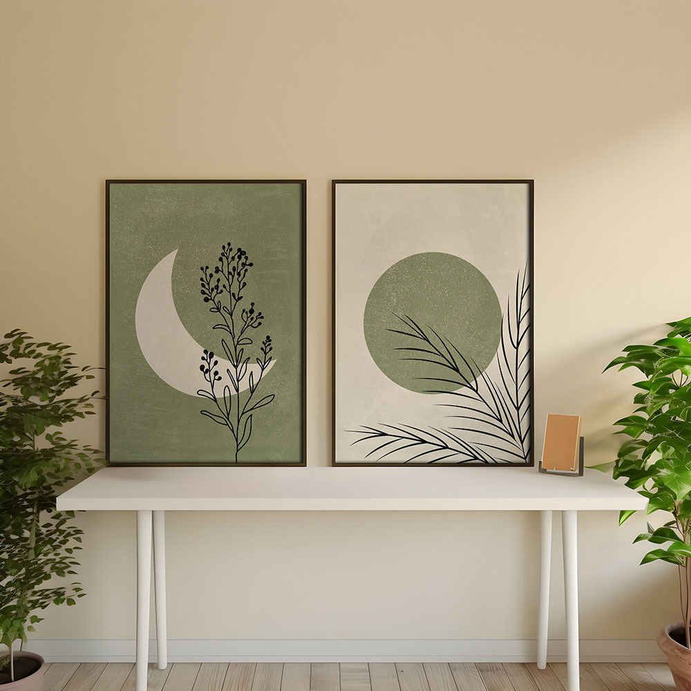 ภาพพิมพ์บนผ้าใบลายโบฮีเมียน ต้ - Plant Parenting บทวิจารณ์และราคา