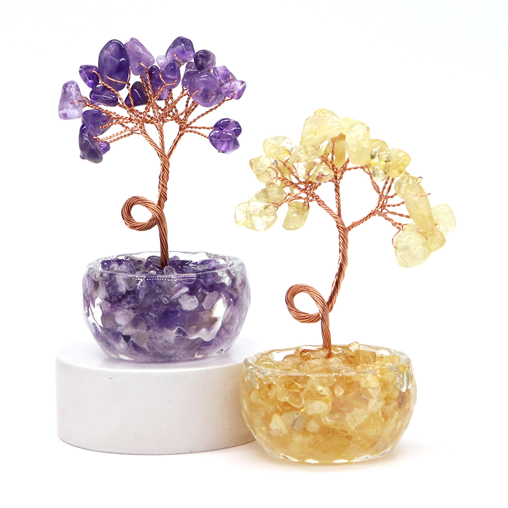ต้นไม้นำโชคคริสตัลอัญมณีธรรมชา - Plant Parenting บทวิจารณ์และราคา