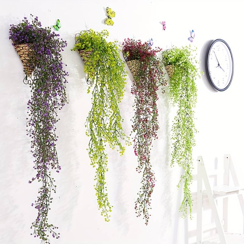 หญ้าเทียม2ชิ้นทำจากเถาไม้เลื้อ - String Of Pearls Plant บทวิจารณ์และราคา